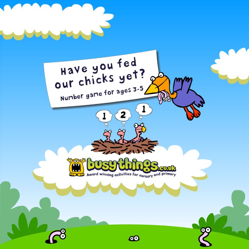 Preschool Number Recognition And Calculating Game Hungry Chicks 