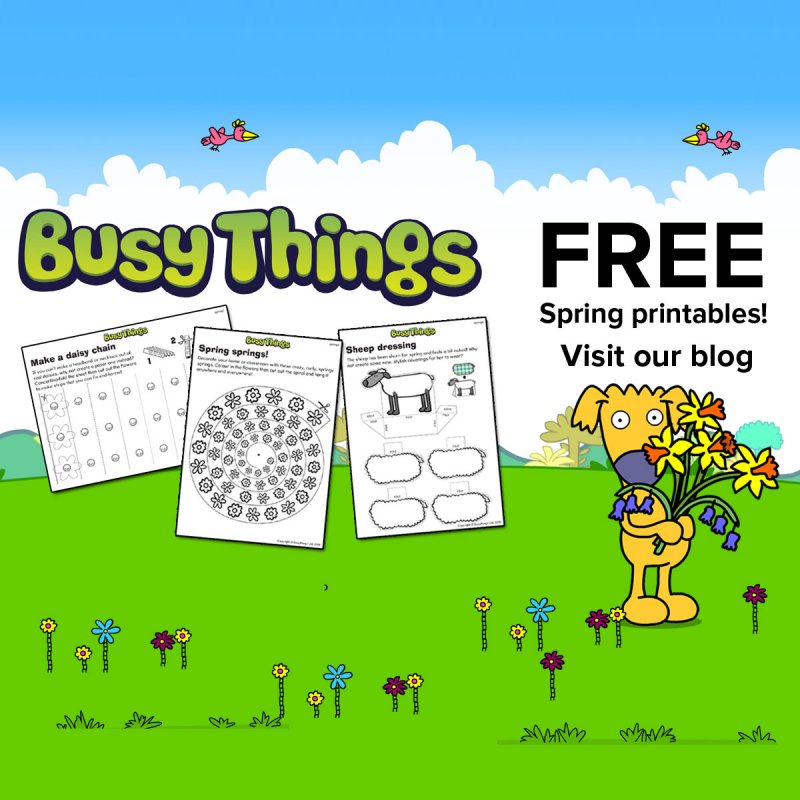 Spring Crafts for Kids - FREE Printables from Busy Things