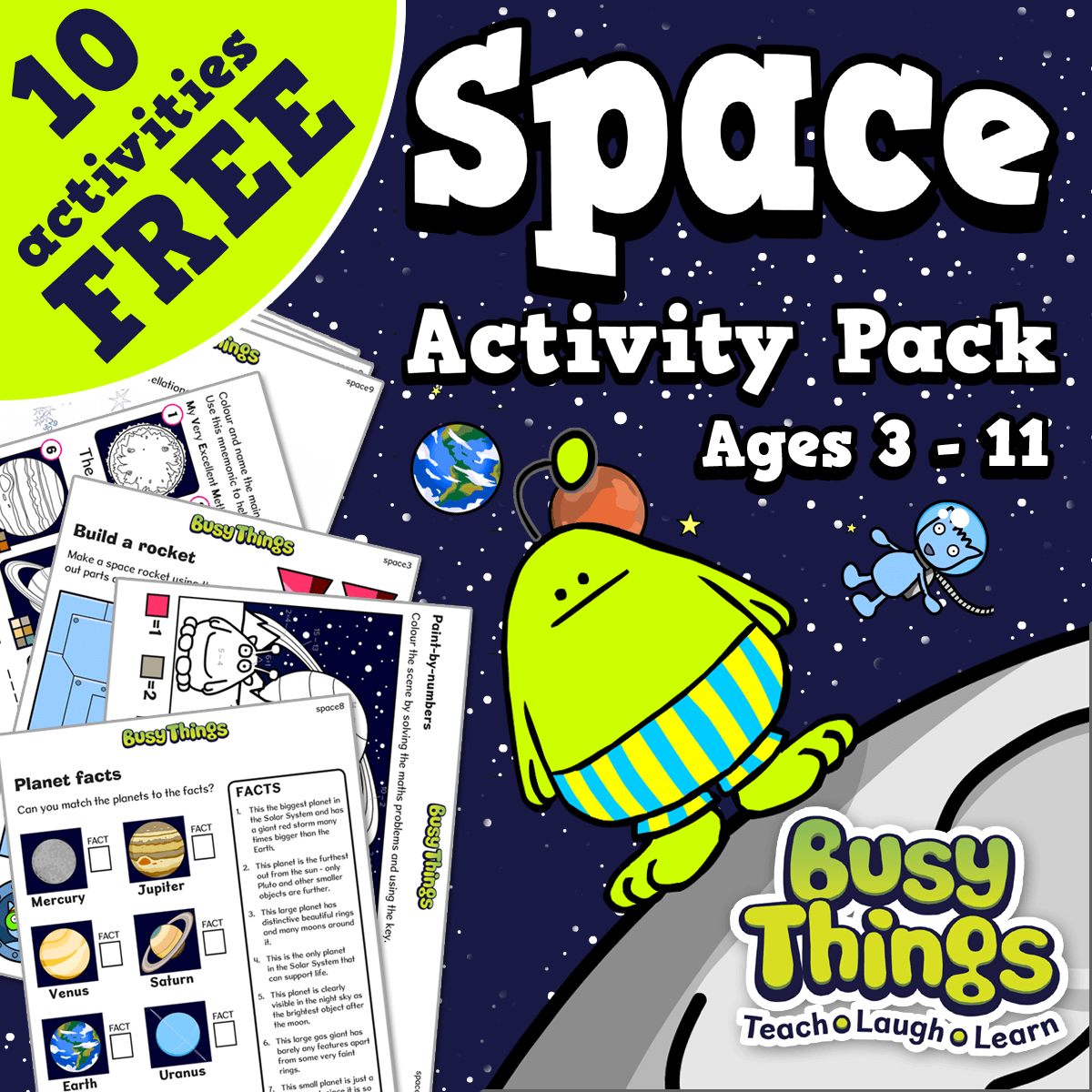 Space Activities for Children from Busy Things - FREE Space Activity Pack