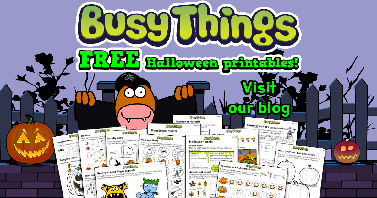 Halloween Activities for Children from Busy Things - FREE Halloween ...
