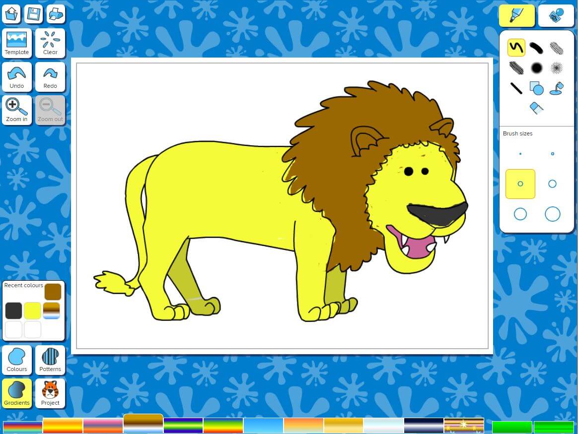 Lion Animal colouring activity