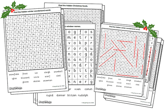 FREE Christmas Wordsearch for Kids