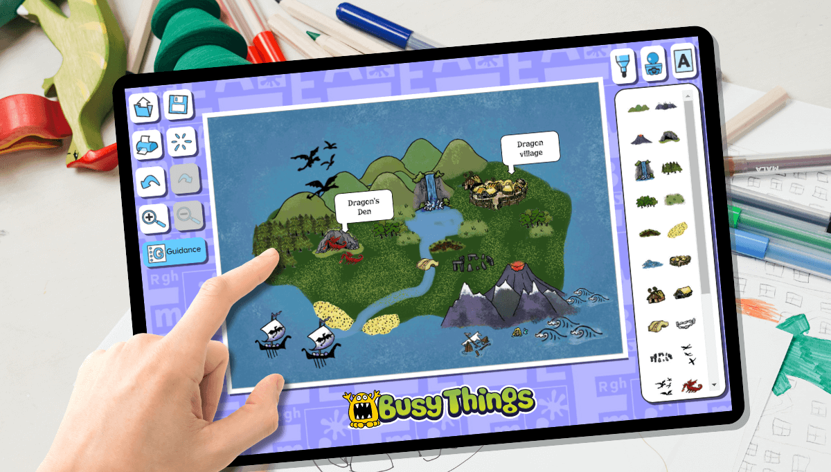 Design an island to learn about vikings and how to train your dragon