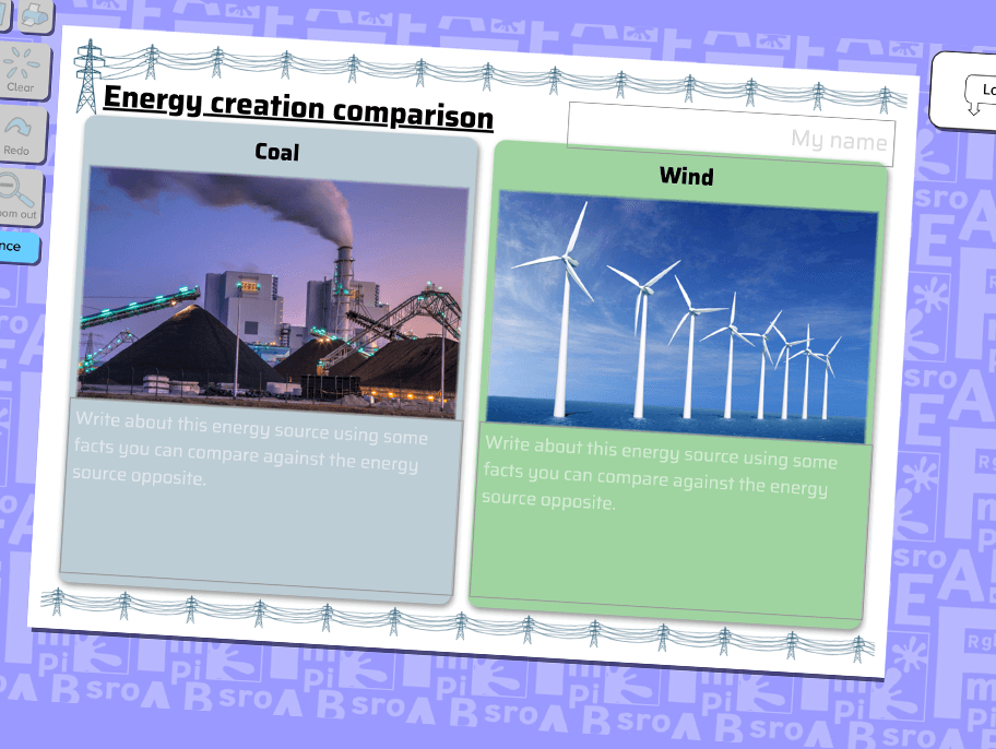 Compare types of electricity generation activity